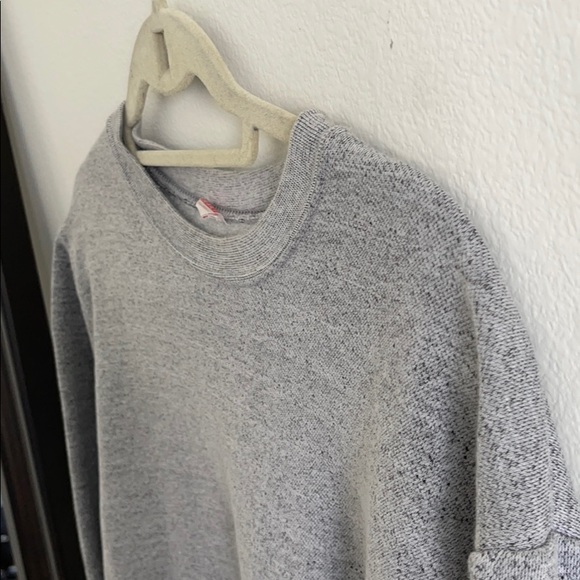 Grey melange fleece crewneck - Jerico - Picture 3 of 4